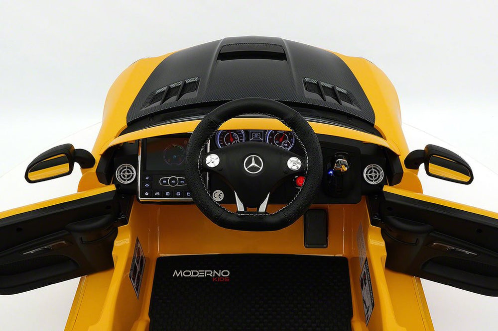 2021 Mercedes SLS Final Edition Kids Ride-On Car MP4 Color LCD 12V Powered  Remote R/C|Yellow