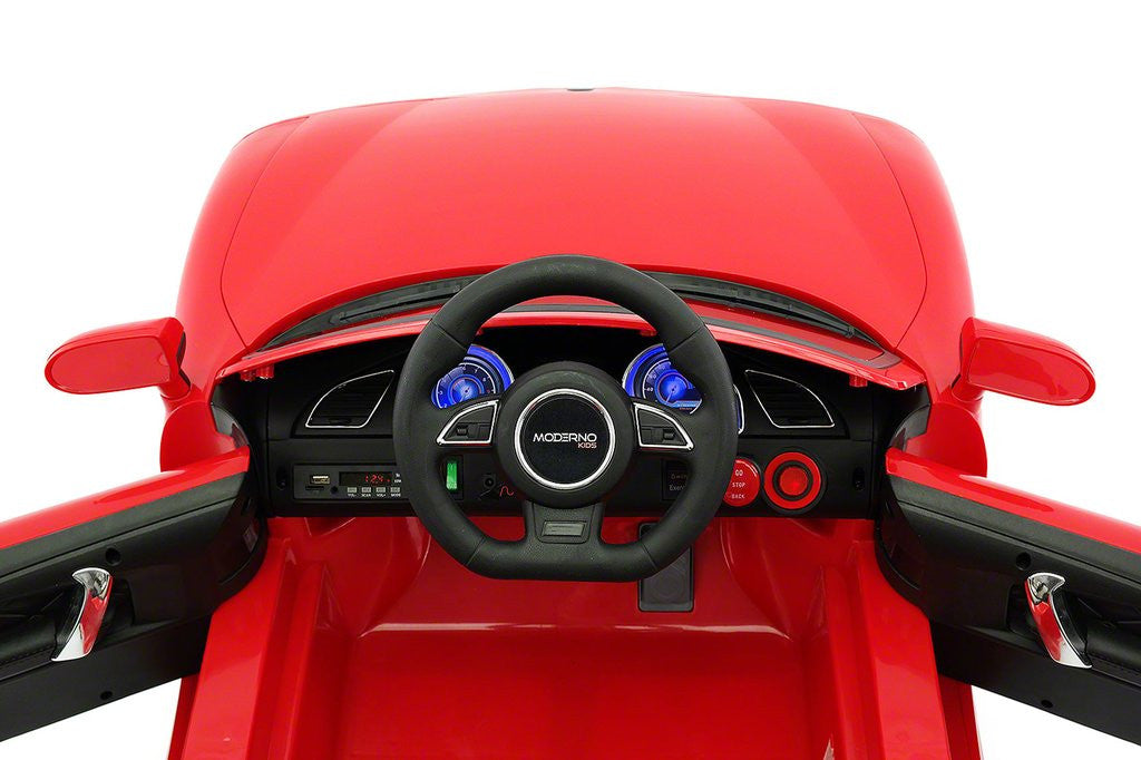 2021 BMW Racer Style Kids Electric Ride-On Car 12V Power Leather Seats Parental Remote | Red