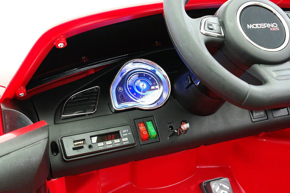 2021 BMW Racer Style Kids Electric Ride-On Car 12V Power Leather Seats Parental Remote | Red