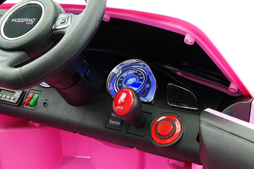 2021 BMW Racer Style Kids Electric Ride-On Car 12V Power Leather Seats Parental Remote | Pink