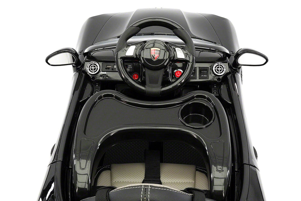 2021 PORCHE BOKSTER 12V BATTERY OPERATED KIDS ELECTRIC RIDE-ON CAR BLACK METALLIC