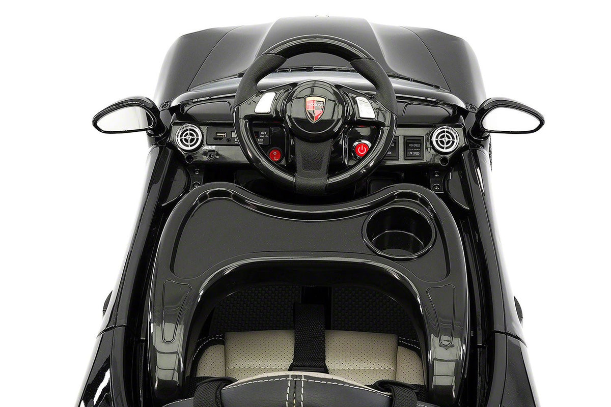 2021 PORCHE BOKSTER 12V BATTERY OPERATED KIDS ELECTRIC RIDE-ON CAR BLACK METALLIC