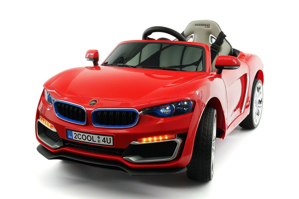 2021 BMW Racer Style Kids Electric Ride-On Car 12V Power Leather Seats Parental Remote | Red