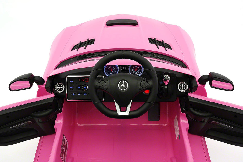 2021 Mercedes SLS  12V Kids Ride-On Car USB MP3 LED Headlights RC Parental Remote | Pink