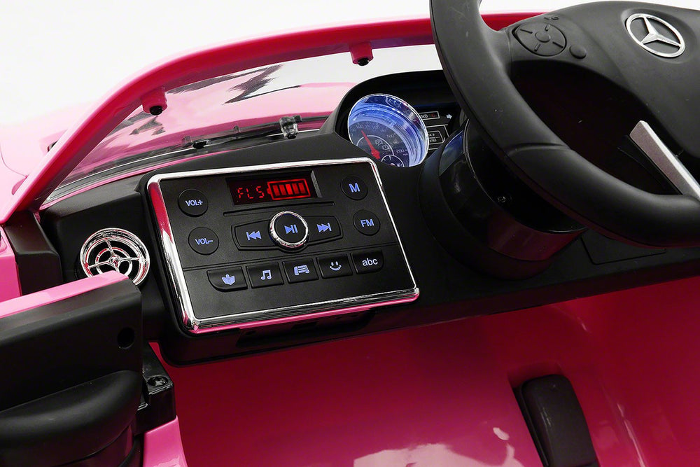 2021 Mercedes SLS  12V Kids Ride-On Car USB MP3 LED Headlights RC Parental Remote | Pink