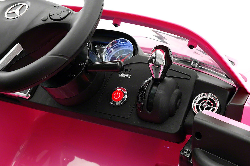 2021 Mercedes SLS  12V Kids Ride-On Car USB MP3 LED Headlights RC Parental Remote | Pink