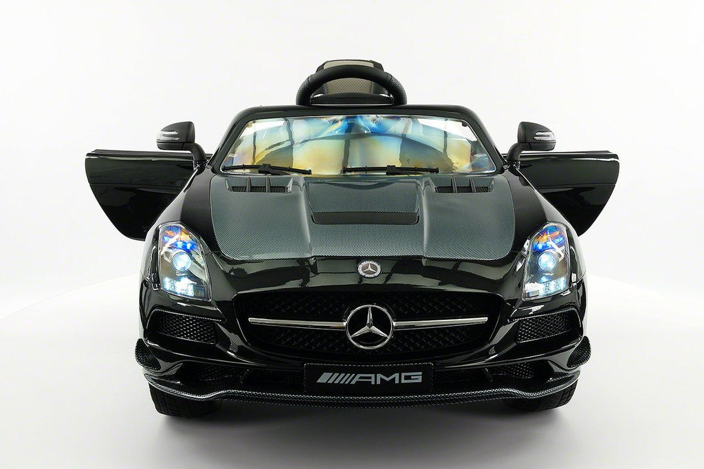 2021 MERCEDES SLS AMG 12V RIDE-ON CAR WITH PARENTAL REMOTE BLACK METALLIC