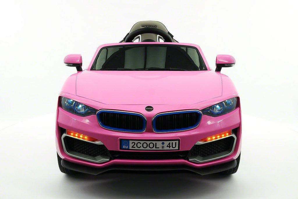 2021 BMW Racer Style Kids Electric Ride-On Car 12V Power Leather Seats Parental Remote | Pink