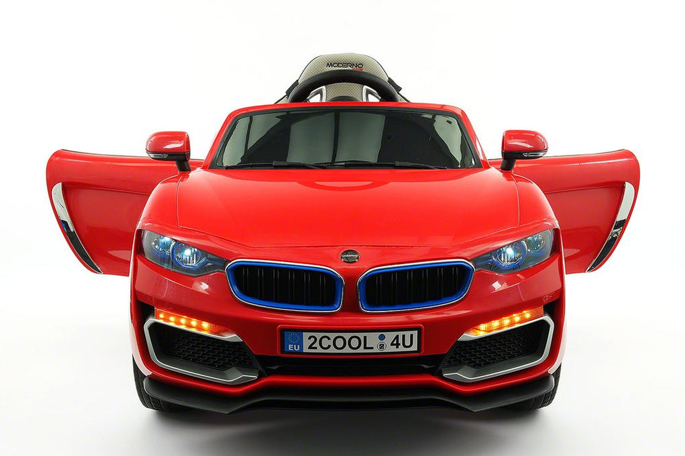 2021 BMW Racer Style Kids Electric Ride-On Car 12V Power Leather Seats Parental Remote | Red