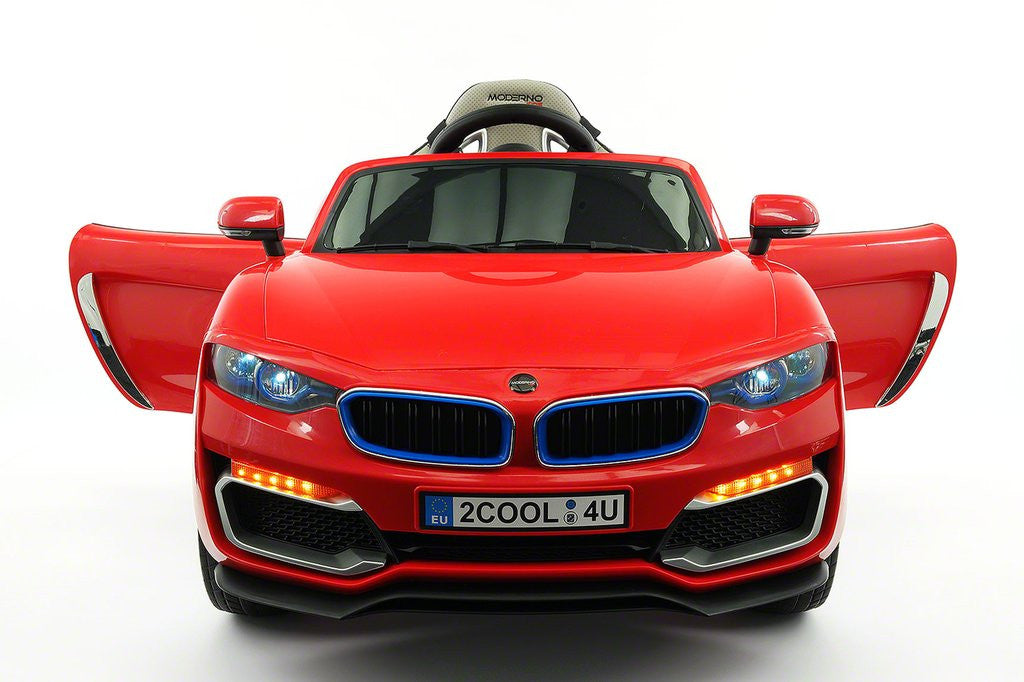 2021 BMW Racer Style Kids Electric Ride-On Car 12V Power Leather Seats Parental Remote | Red