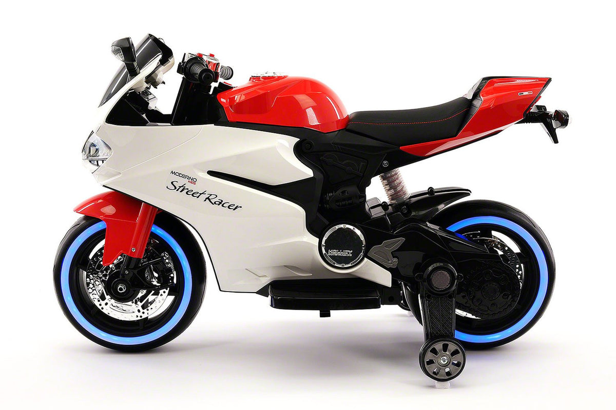 2021 RACING STYLE KIDS RIDE-ON MOTORCYCLE TOY FOR KIDS 12V POWERED | RED