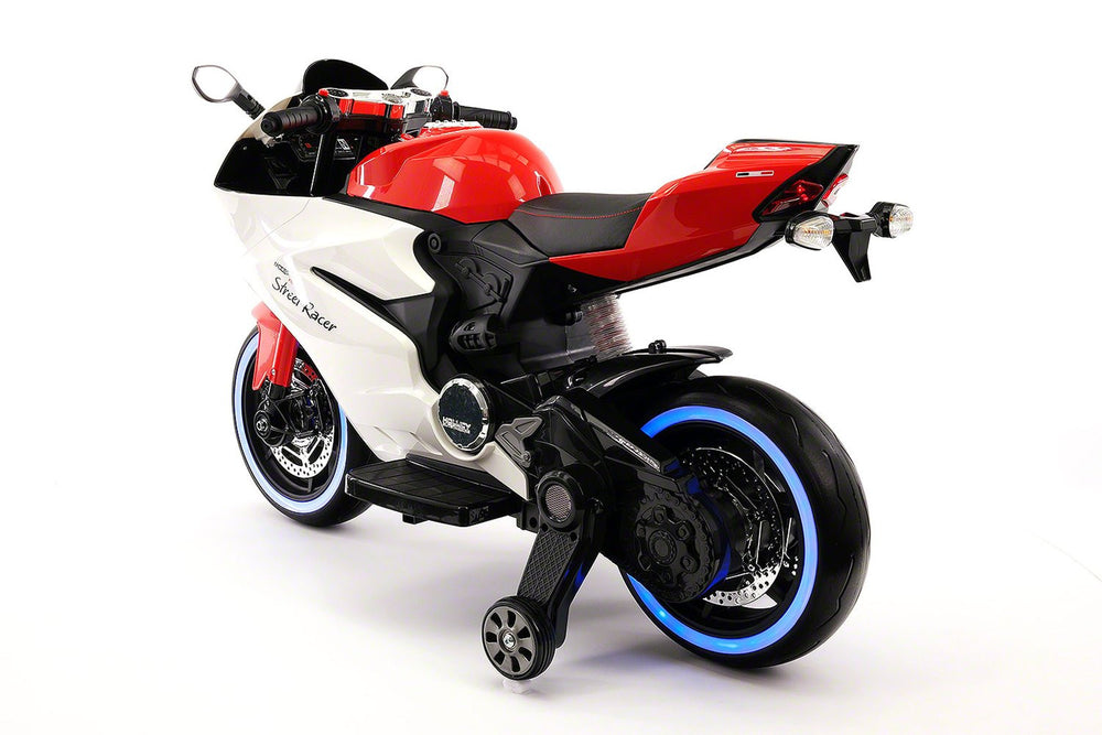 2021 RACING STYLE KIDS RIDE-ON MOTORCYCLE TOY FOR KIDS 12V POWERED | RED