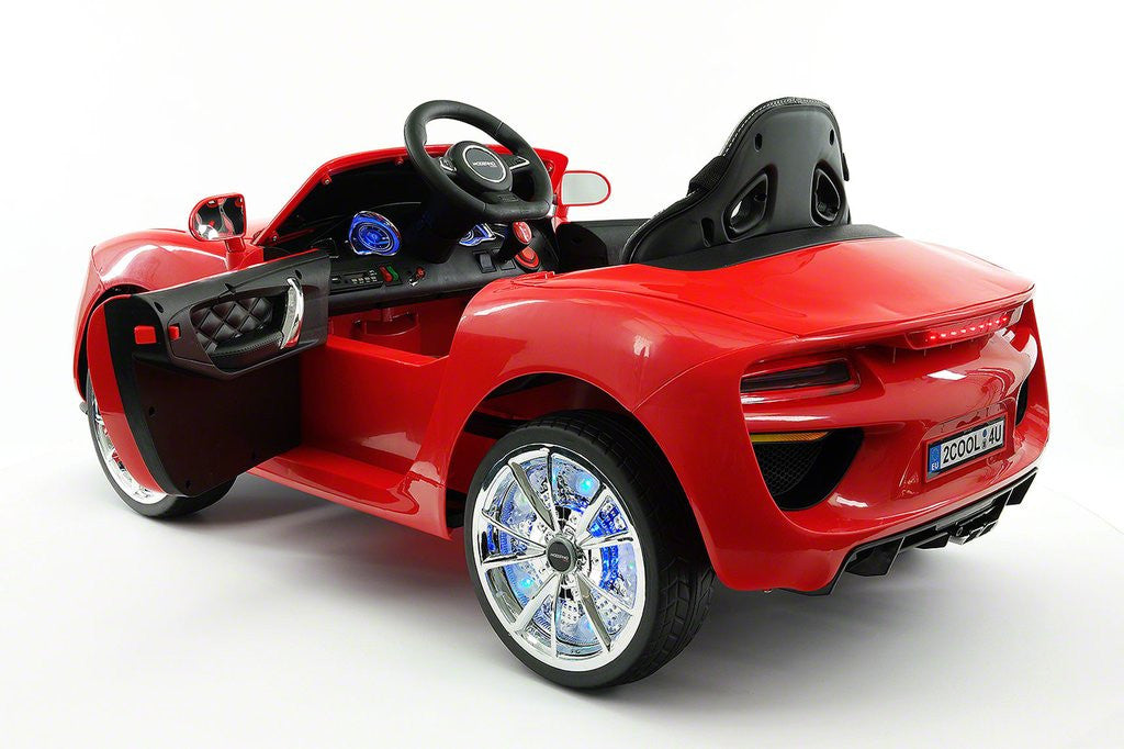 2021 BMW Racer Style Kids Electric Ride-On Car 12V Power Leather Seats Parental Remote | Red