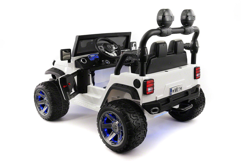 2021 EXPLORER  TWO SEATER KIDS ELECTRIC RIDE-ON TRUCK | WHITE