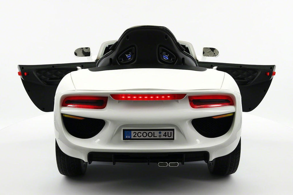 2021 BMW Racer Style Kids Electric Ride-On Car 12V Power Leather Seats Parental Remote|White