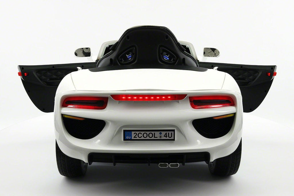 2021 BMW Racer Style Kids Electric Ride-On Car 12V Power Leather Seats Parental Remote|White