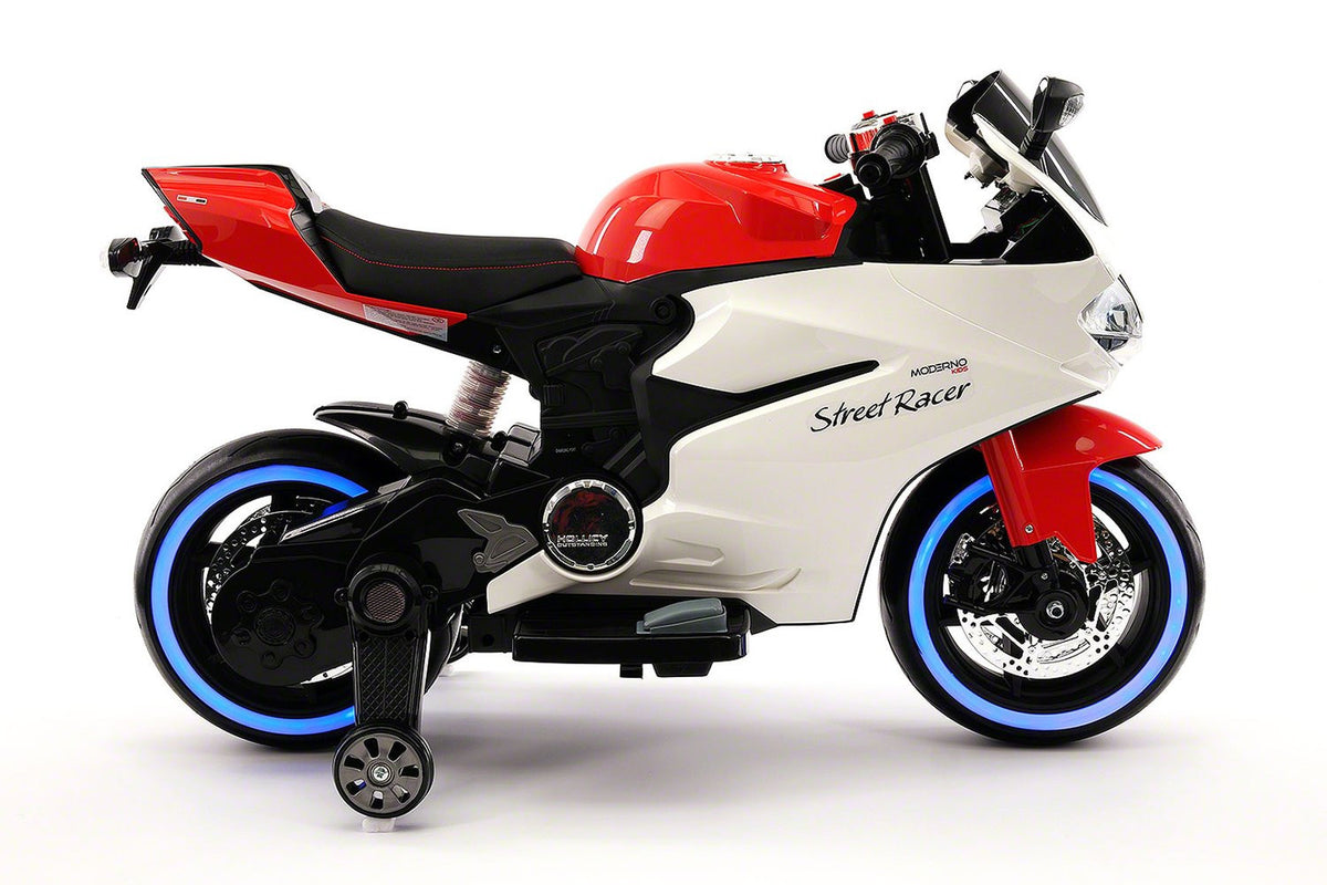 2021 RACING STYLE KIDS RIDE-ON MOTORCYCLE TOY FOR KIDS 12V POWERED | RED