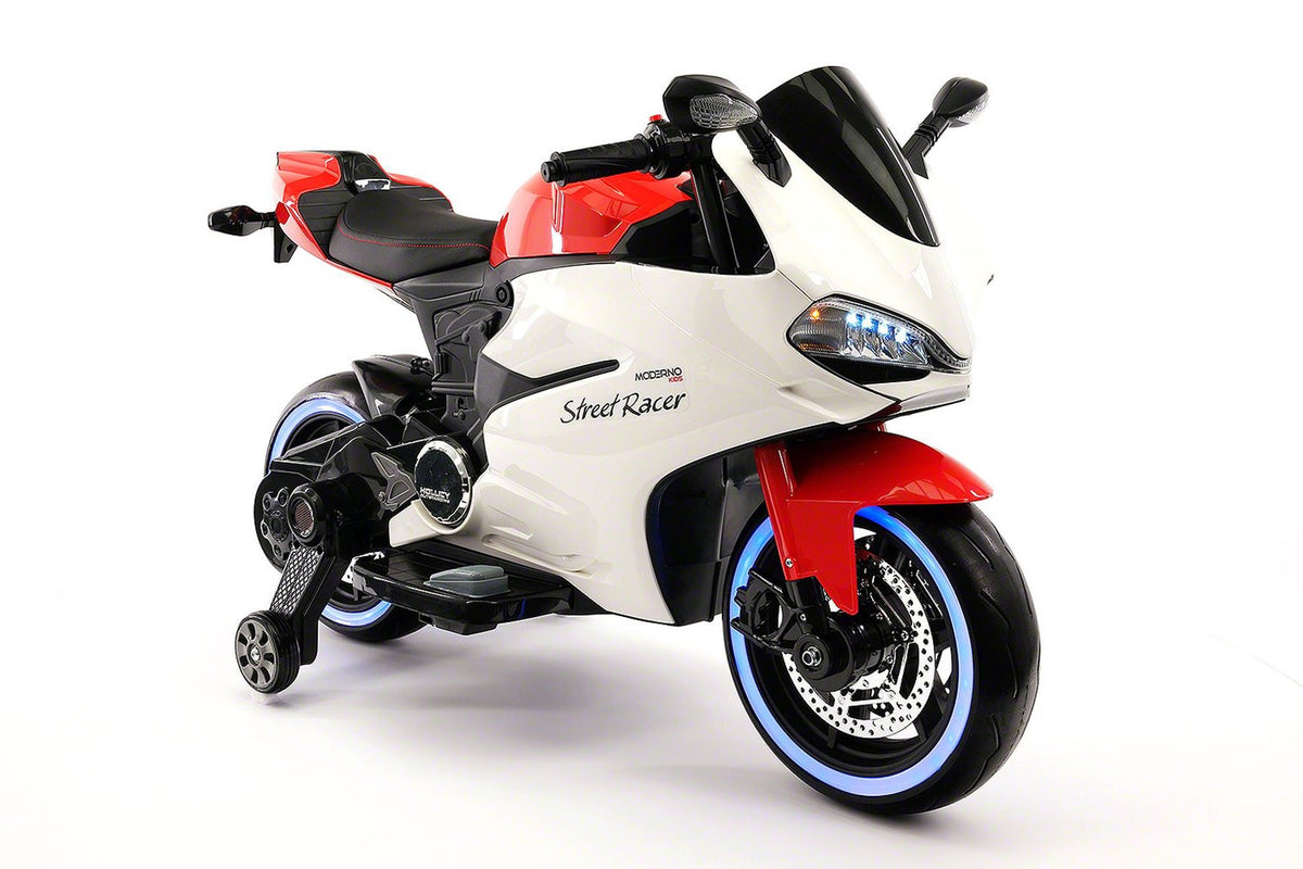 2021 RACING STYLE KIDS RIDE-ON MOTORCYCLE TOY FOR KIDS 12V POWERED | RED