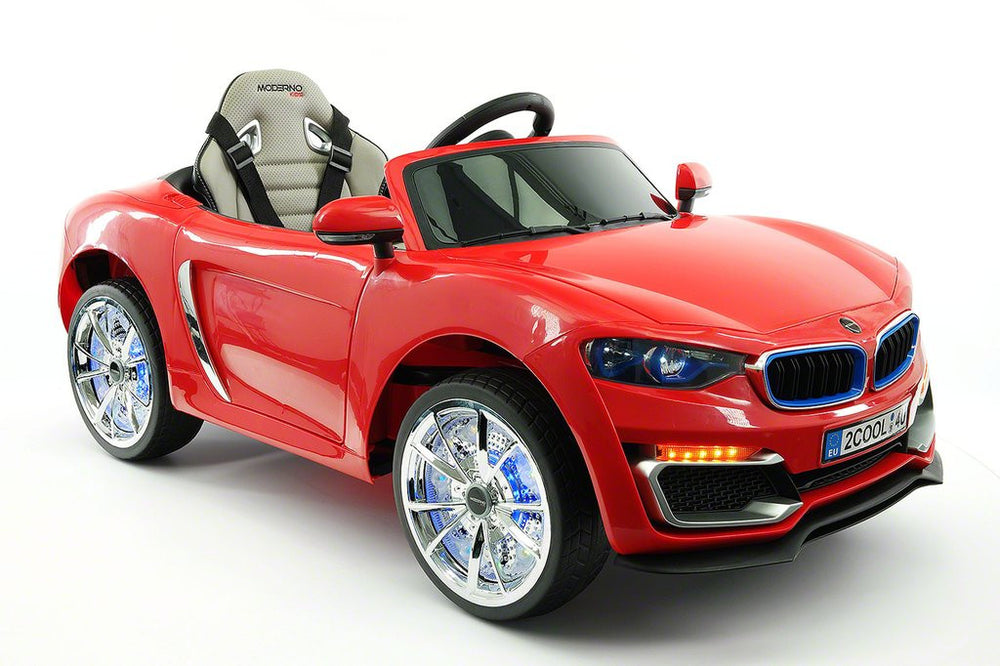 2021 BMW Racer Style Kids Electric Ride-On Car 12V Power Leather Seats Parental Remote | Red