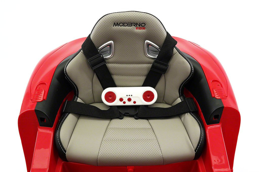 2021 BMW Racer Style Kids Electric Ride-On Car 12V Power Leather Seats Parental Remote | Red