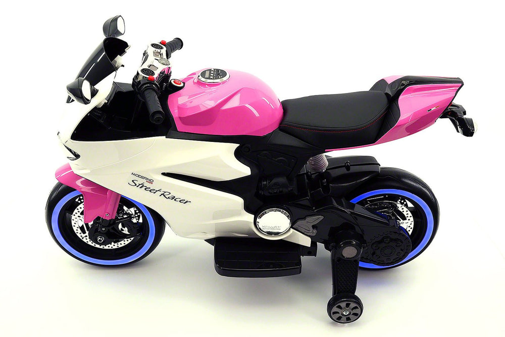 2021 RACING STYLE KIDS RIDE-ON MOTORCYCLE TOY FOR KIDS 12V POWERED | PINK