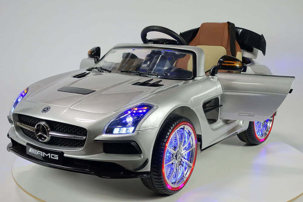 2021 Mercedes SLS Final Edition Kids Ride-On Car MP4 Color LCD 12V Powered Remote R/C | Silver
