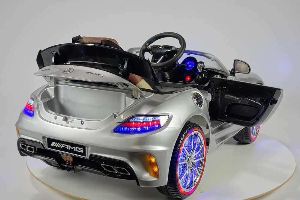 2021 Mercedes SLS Final Edition Kids Ride-On Car MP4 Color LCD 12V Powered Remote R/C | Silver
