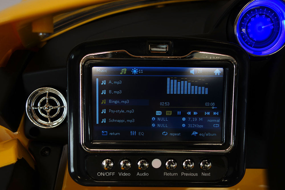 2021 Mercedes SLS Final Edition Kids Ride-On Car MP4 Color LCD 12V Powered Remote R/C | Yellow