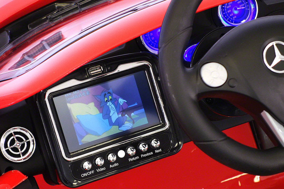 2021 Mercedes SLS Final Edition Kids Ride-On Car MP4 Color LCD 12V Powered Remote R/C | Red