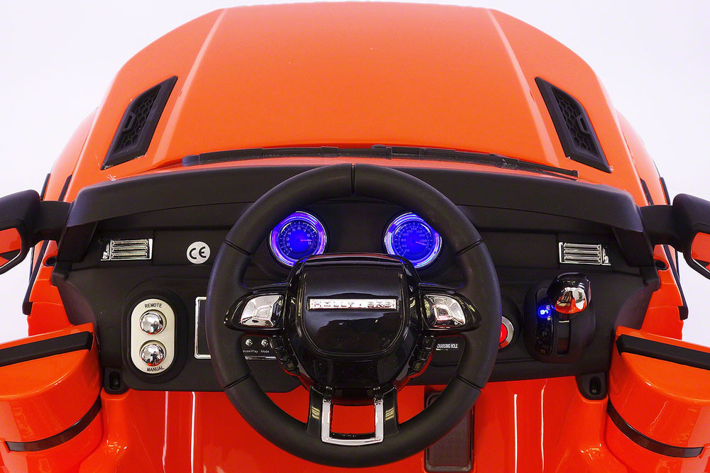 Range Rover Style 12V Battery Kids Ride-On Car MP3 LED Wheels RC Remote | Orange
