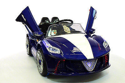 2021 SPIDER RACER RIDE-ON CAR TOYS FOR KIDS | BLUE METALLIC