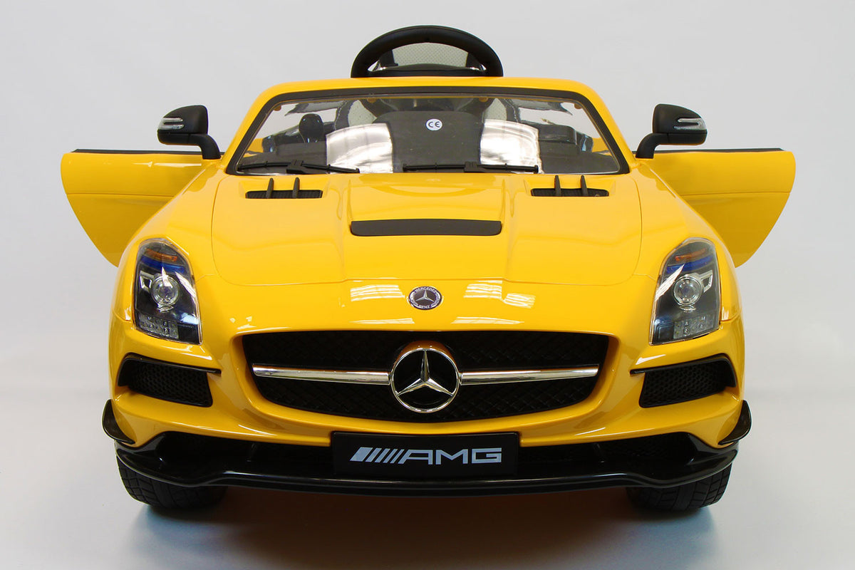 2021 Mercedes SLS Final Edition Kids Ride-On Car MP4 Color LCD 12V Powered Remote R/C | Yellow