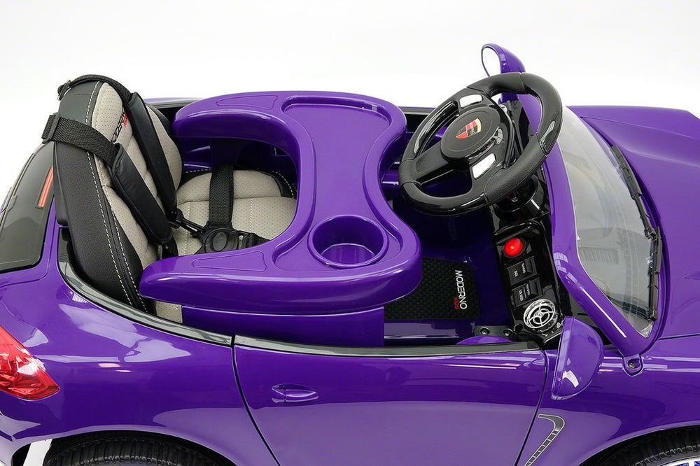 2021 PORCHE BOKSTER 12V BATTERY OPERATED KIDS ELECTRIC RIDE-ON CAR PURPLE METALLIC