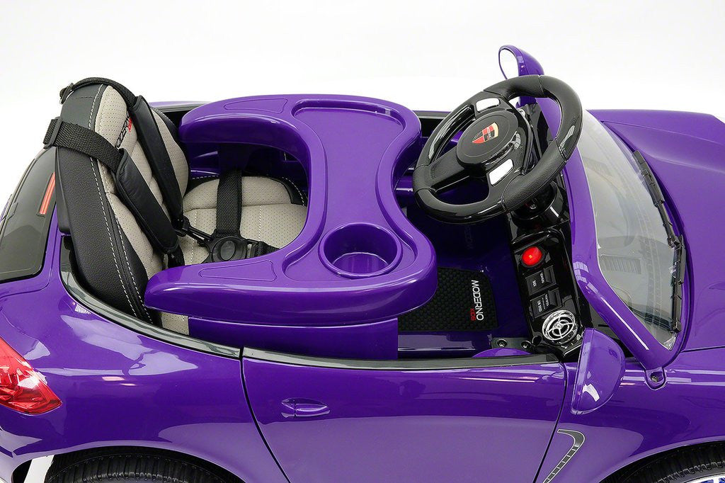 2021 PORCHE BOKSTER 12V BATTERY OPERATED KIDS ELECTRIC RIDE-ON CAR PURPLE METALLIC