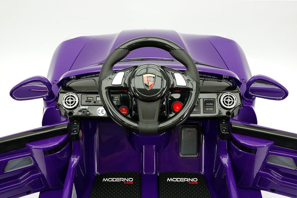 2021 PORCHE BOKSTER 12V BATTERY OPERATED KIDS ELECTRIC RIDE-ON CAR PURPLE METALLIC