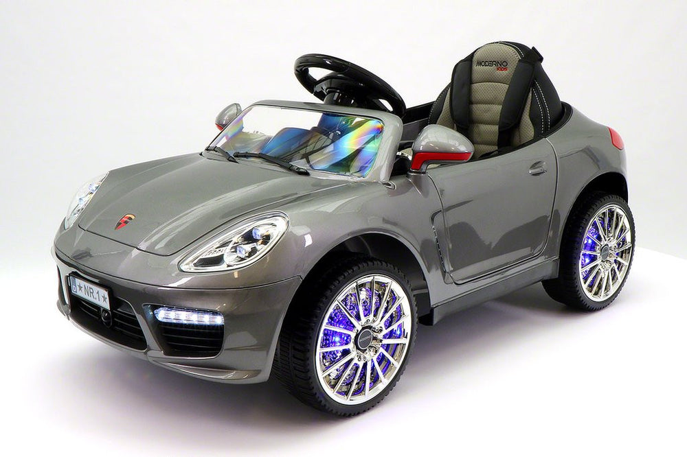 2021 PORCHE BOKSTER 12V BATTERY OPERATED KIDS ELECTRIC RIDE-ON CAR GREY METALLIC