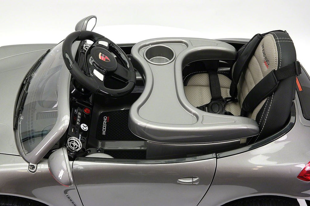2021 PORCHE BOKSTER 12V BATTERY OPERATED KIDS ELECTRIC RIDE-ON CAR GREY METALLIC
