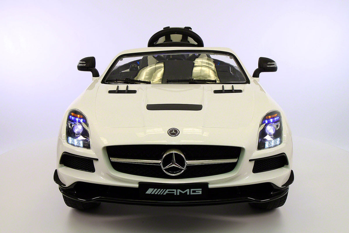 2021 Mercedes SLS Final Edition Kids Ride-On Car MP4 Color LCD 12V Powered Remote R/C | White