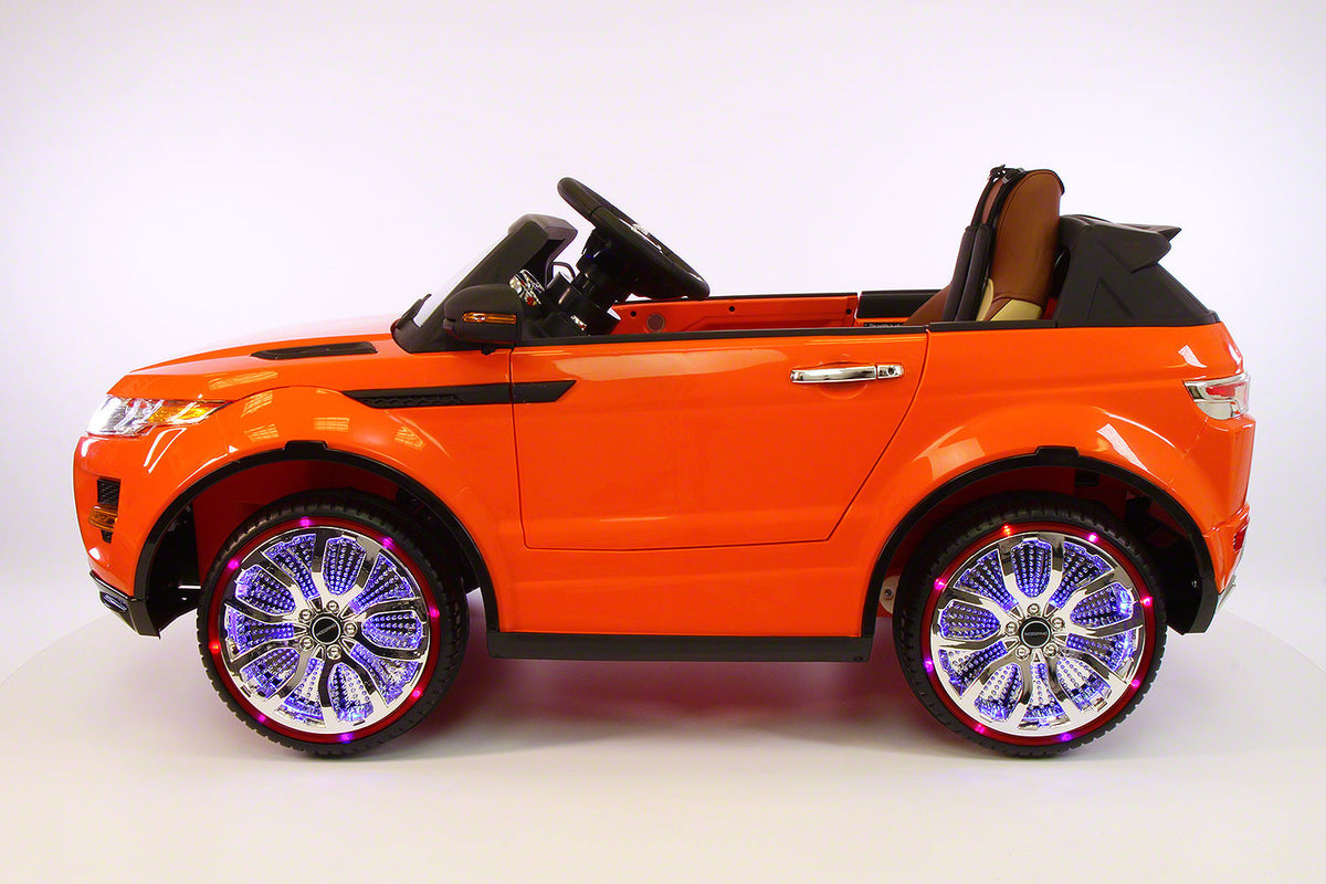 Range Rover Style 12V Battery Kids Ride-On Car MP3 LED Wheels RC Remote | Orange