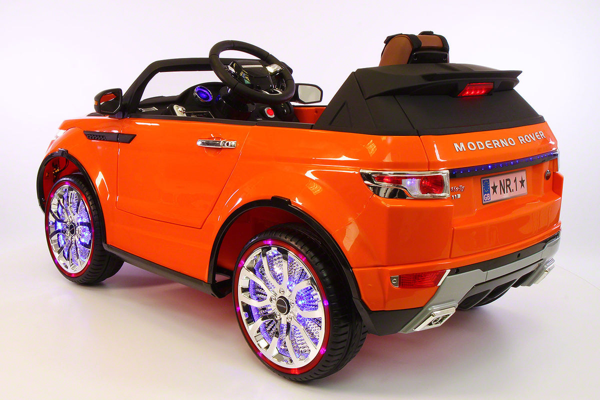Range Rover Style 12V Battery Kids Ride-On Car MP3 LED Wheels RC Remote | Orange
