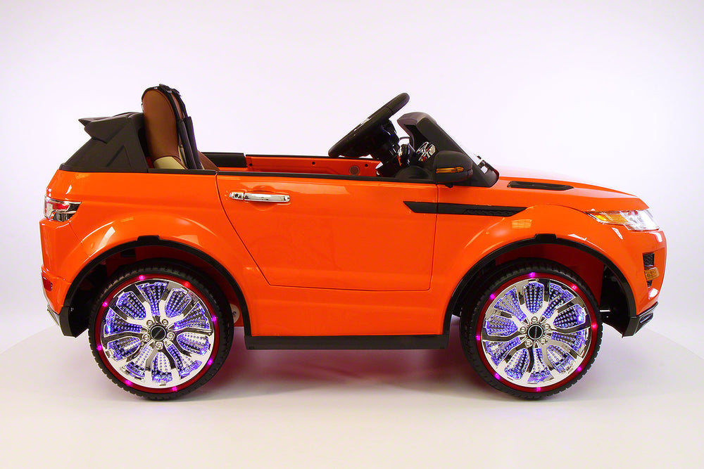 Range Rover Style 12V Battery Kids Ride-On Car MP3 LED Wheels RC Remote | Orange