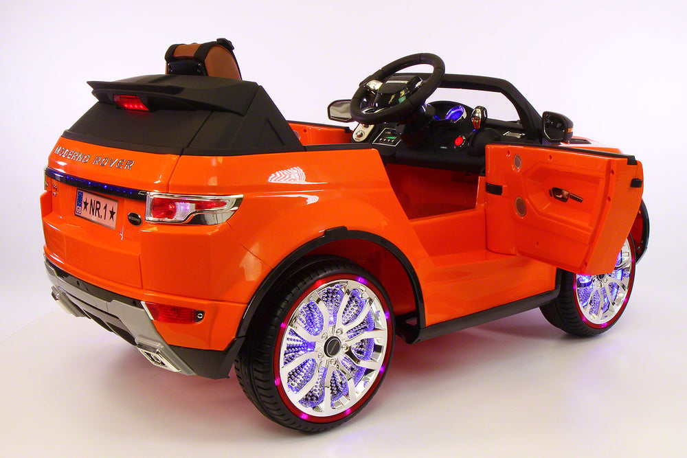 Range Rover Style 12V Battery Kids Ride-On Car MP3 LED Wheels RC Remote | Orange