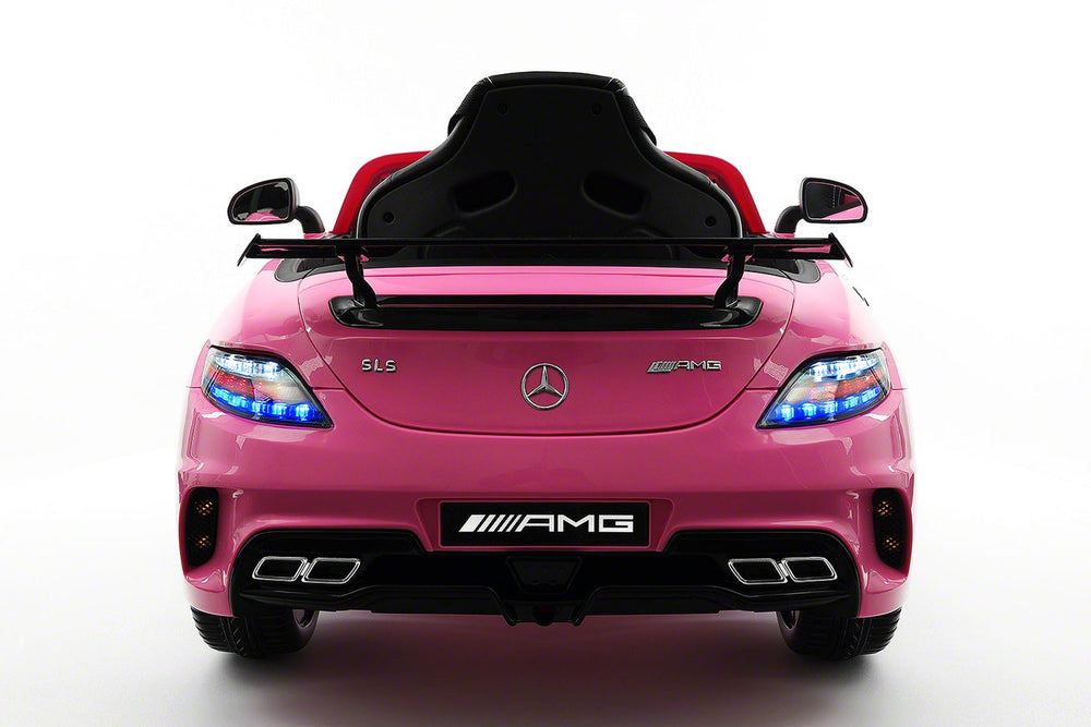 2021 Mercedes SLS  12V Kids Ride-On Car USB MP3 LED Headlights RC Parental Remote | Pink