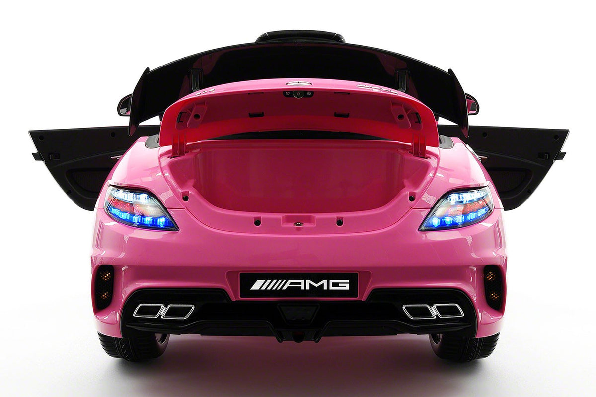 2021 Mercedes SLS  12V Kids Ride-On Car USB MP3 LED Headlights RC Parental Remote | Pink