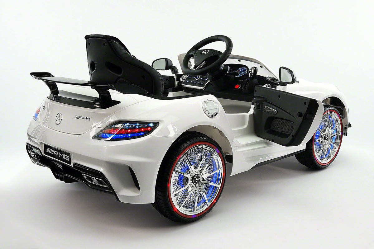 2021 Mercedes SLS | 12V | Kids Ride-On Car | USB MP3 | LED Headlights | RC | Parental Remote | White