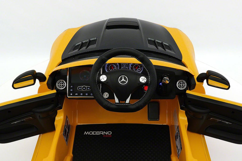 2021 Mercedes SLS Final Edition Kids Ride-On Car MP4 Color LCD 12V Powered  Remote R/C|Yellow