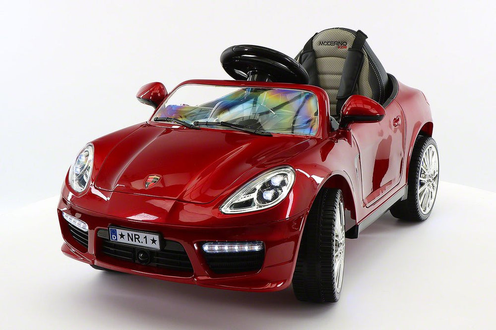 2021 PORCHE BOKSTER 12V BATTERY OPERATED KIDS ELECTRIC RIDE-ON CAR BURGUNDY METALLIC