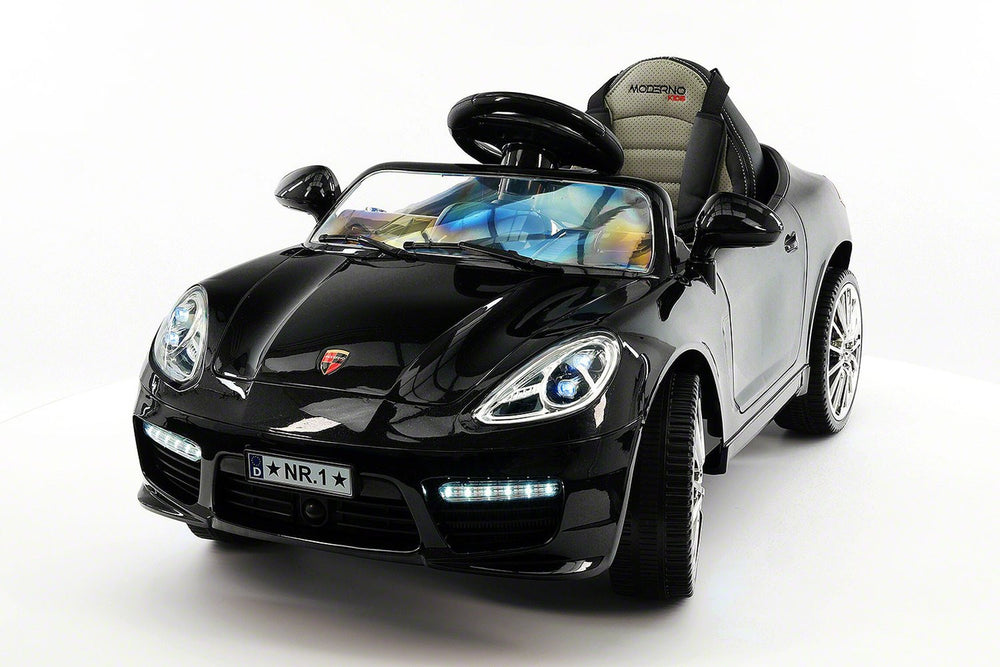 2021 PORCHE BOKSTER 12V BATTERY OPERATED KIDS ELECTRIC RIDE-ON CAR BLACK METALLIC