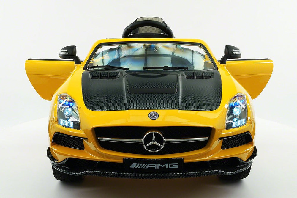 2021 Mercedes SLS Final Edition Kids Ride-On Car MP4 Color LCD 12V Powered  Remote R/C|Yellow