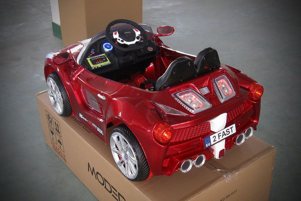 2021 SPIDER RACER KIDS RIDE-ON CAR TOY  | BURGUNDY METALLIC